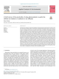 Pierre Pichat — A brief survey of the practicality of using photocatalysis to purify the ambient air (indoors or outdoors) or air effluents