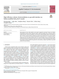 Weiming Qian — High efficiency toluene electrooxidation at gas-solid interface on Nafion-modified SnO2-Sb/Ti anode