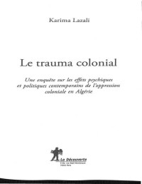 Auteur inconnu — karima lazali le trauma colonial