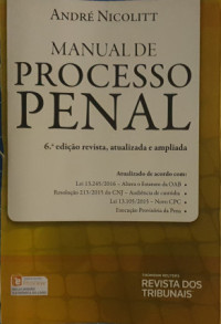 André Nicolitt — Manual de Processo Penal