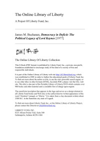 Unknown — Online Library of Liberty: Democracy in Deficit: The Political Legacy of Lord Keynes - Portable Library of Liberty