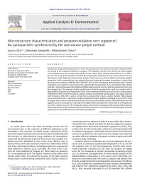 Janina Okal — Microstructure characterization and propane oxidation over supported Ru nanoparticles synthesized by the microwave-polyol method