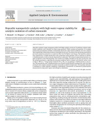 T. Biemelt & K. Wegner & J. Teichert & M.R. Lohe & J. Martin & J. Grothe & S. Kaskel — Hopcalite nanoparticle catalysts with high water vapour stability for catalytic oxidation of carbon monoxide