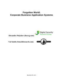 Alexander Polyakov — Forgotten World: Corporate Business Application Systems