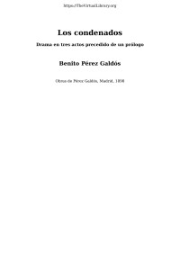 Benito Pérez Galdós — Los condenados