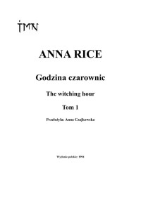 Godzina Czarownic Cz.01 — Rice Anne - 01