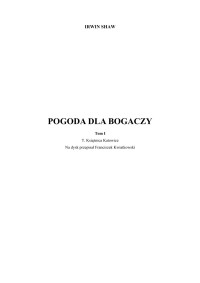 Irwin Shaw — Pogoda dla bogaczy 01