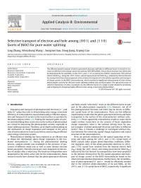 Ling Zhang & Wenzhong Wang & Songmei Sun & Dong Jiang & Erping Gao — Selective transport of electron and hole among {001} and {110} facets of BiOCl for pure water splitting