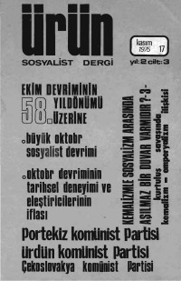 Türkiye Komünist Partisi — Ürün Sayı: 17 [Kasım 1975]