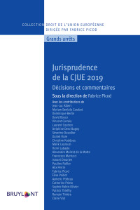 Fabrice Picod; — Jurisprudence de la CJUE 2019