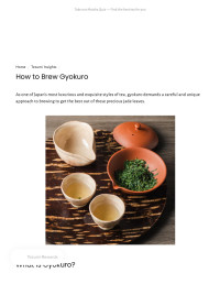 Tezumi — How to Brew Gyokuro