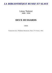 Tolstoi — Deux Hussards