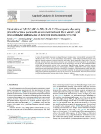 Kexin Li & Zhenxing Zeng & Liushui Yan & Mingxin Huo & Yihang Guo & Shenglian Luo & Xubiao Luo — Fabrication of C/X-TiO2@C3N4 NTs (X=N, F, Cl) composites by using phenolic organic pollutants as raw materials and their visible-light photocatalytic performance in different photocatalytic systems