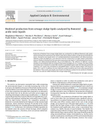 Magdalena Olkiewicz & Natalia V. Plechkova & Martyn J. Earle & Azael Fabregat & Frank Stüber & Agustí Fortuny & Josep Font & Christophe Bengoa — Biodiesel production from sewage sludge lipids catalysed by Brønsted acidic ionic liquids