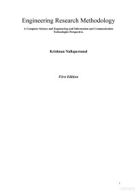 K. Nallaperumal — Engineering Research Methodology, 1st Edition
