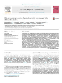 Martin Busch & Alexander Kompch & Samer Suleiman & Christian Notthoff & Ulf Bergmann & Ralf Theissmann & Burak Atakan & Markus Winterer — NOx conversion properties of a novel material: Iron nanoparticles stabilized in carbon