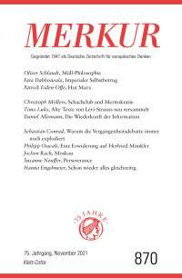 Christian Demand; — MERKUR Gegründet 1947 als Deutsche Zeitschrift für europäisches Denken - 2021-11