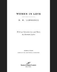 Lawrence, D.H. — [Brangwen Family 02] • Women in Love (Barnes & Noble Classics Series)