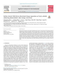 Chenguang Zhou & Junkang Zhou & Lei Lu & Jiajia Wang & Zhan Shi & Bing Wang & Lang Pei & Shicheng Yan & ZhentaoYu & Zhigang Zou — Surface electric field driven directional charge separation on Ta3N5 cuboids enhancing photocatalytic solar energy conversion