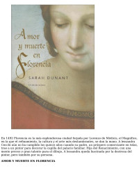 Sarah Dunant — Amor y muerte en Florencia