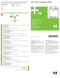 HP LaserJet Information Engineering — HP Color LaserJet 2600 - Getting Started Guide - XLWW