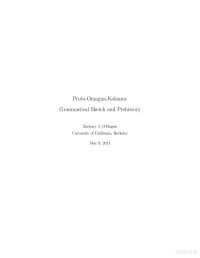 O'Hagan — Proto-Omagua-Kokama - Grammatical Sketch and Prehistory