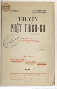 Đoàn Trung Còn (1908-1980) — Truyện Phật Thích Ca