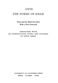 Ovid; Green, Peter ; Green, Peter — The Poems of Exile