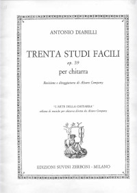 Antonio Diabelli — 30 Studi Facili per Chitarra - Op. 39