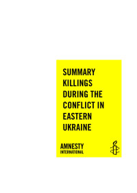 Olena Arkhipova — Summary Killings During the Conflict in Eastern Ukraine (2014)