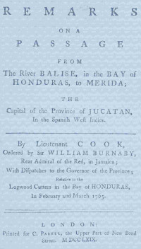 Martha Walker Cook — Remarks on a passage from the river Balise in the bay of Honduras, to Merida