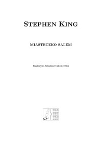 Stephen King — Miasteczko Salem