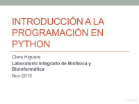 Clara Higuera — Introducción a la programación en Python
