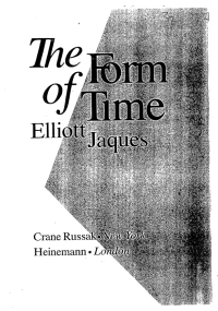 Elliott Jaques — The Form of Time