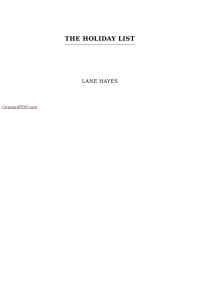 Lane Hayes — The Holiday List