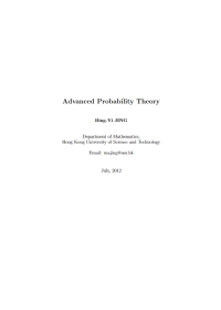 Bing-Yi JING 荆炳义 — Advanced Probability Theory 高等概率论 荆炳义 含目录