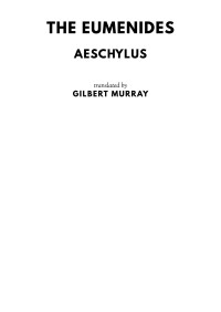 Aeschylus — The Eumenides