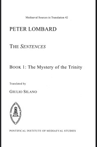 Peter Lombard — Sentences(Book 1-4)