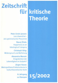 Gerhard Schweppenhäuser — Zeitschrift für kritische Theorie 15 (2002)