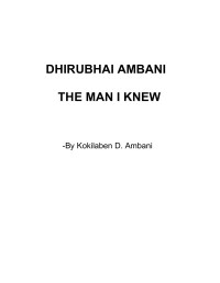 Kokilaben D. Ambani — Dhirubhai Ambani Man I Knew