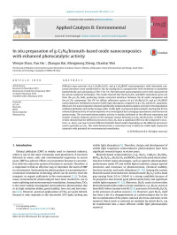 Wenjie Shan & Yun Hu & Zhaogao Bai & Mengmeng Zheng & Chaohai Wei — In situ preparation of g-C3N4/bismuth-based oxide nanocomposites with enhanced photocatalytic activity