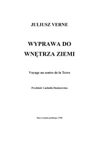 Wyprawa do Wnętrza Ziemi — Verne Juliusz