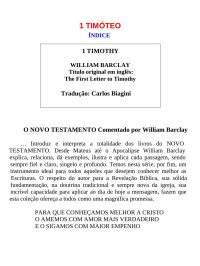 Carlos Biagini — 1 TIMÓTEO (William Barclay)