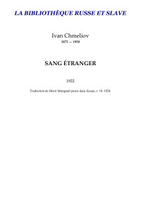 Chmeliov — Sang étranger