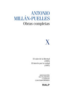 Antonio Milln-Puelles; — Milln-Puelles Vol. X Obras Completas