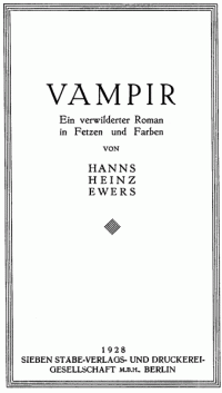 Hanns Heinz Ewers — Vampir