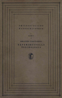 Johannes Lindworsky — Experimentelle Psychologie