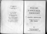 Poetry, Language, Thought [Part 1] — Poetry, Language, Thought [Part 1]