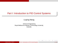 Liuping Wang — Part I: Introduction to PID Control Systems