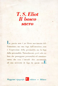 Thomas Stearns Eliot — Il Bosco Sacro